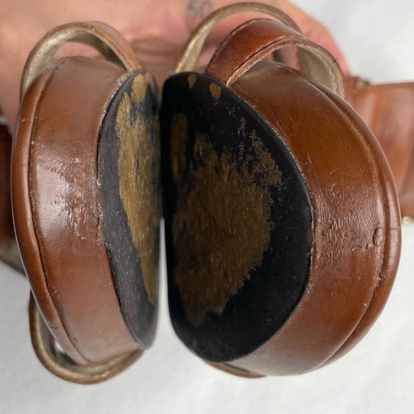 Franco Sarto Clash Leather Double Adjustable Buckle Straps Sandal Heels Size 7 - Picture 10 of 11